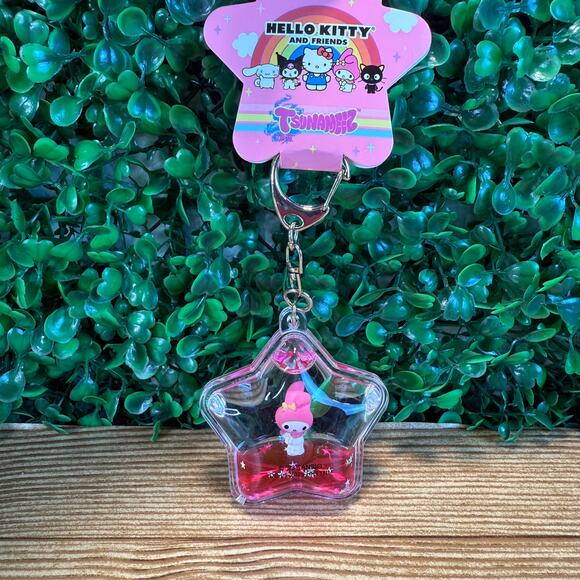 NWT Hello Kitty Tsunameez  Acrylic Keychain My Melody Rare Backpack Figure Charm - Picture 1 of 8